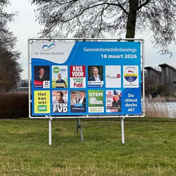 Verkiezingsdoek gemeente de Fryske Marren